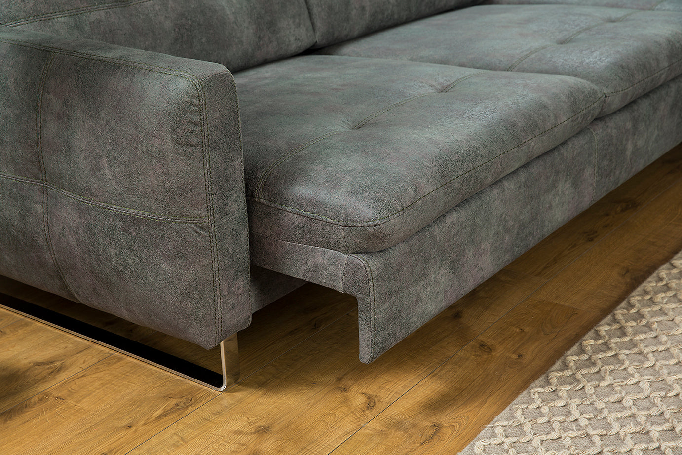 Ъглов разтегателен диван «Gizem Relax» + електрически механизъм, USB зарядна станция, ширина 270см