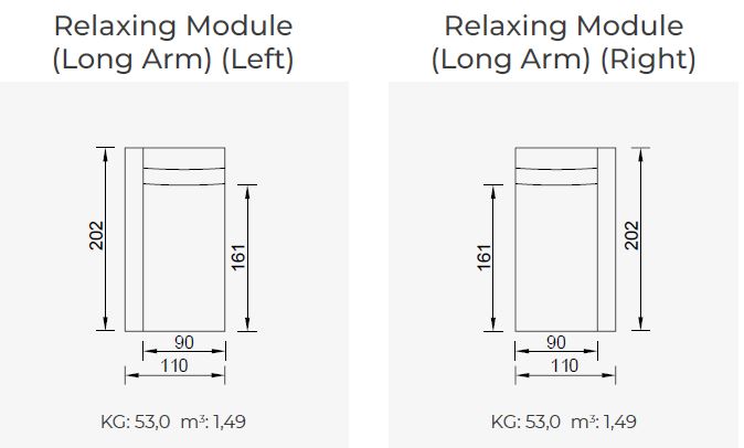 10 модула за модулен диван «Conrad»