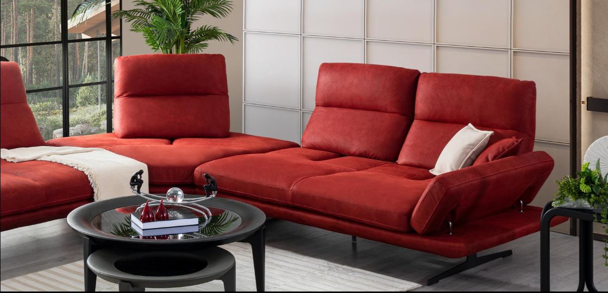 Ъглов разтегателен диван «Mostar» + три декоративни възглавници, ширина 322см