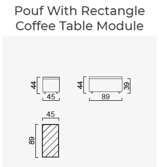 11 модула за модулен диван «Plus Poufy»