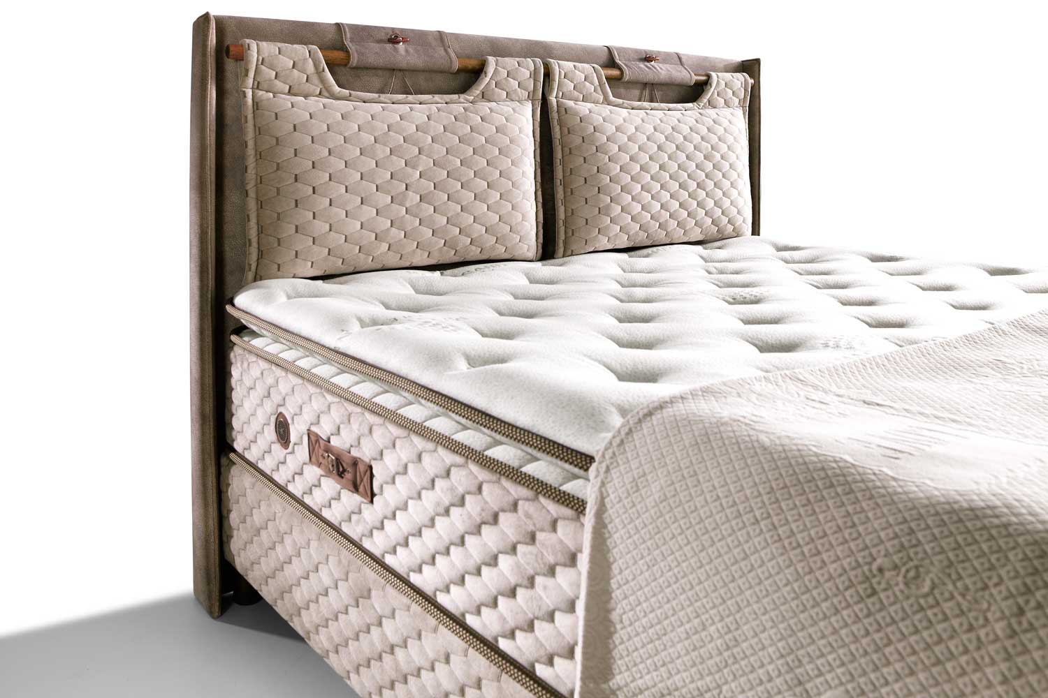 Тапицирана основа за легло «Magnasand Therapy» с място за съхранение, повдигащ механизъм, система за безшумно затваряне