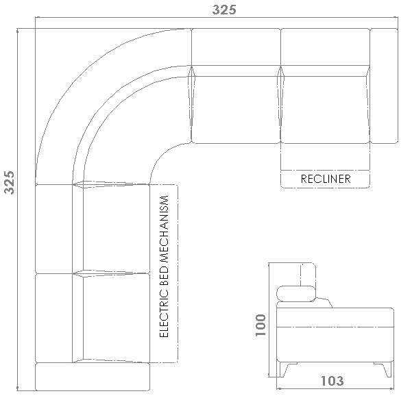 Ъглов диван Seyran Melis (6656668008644)