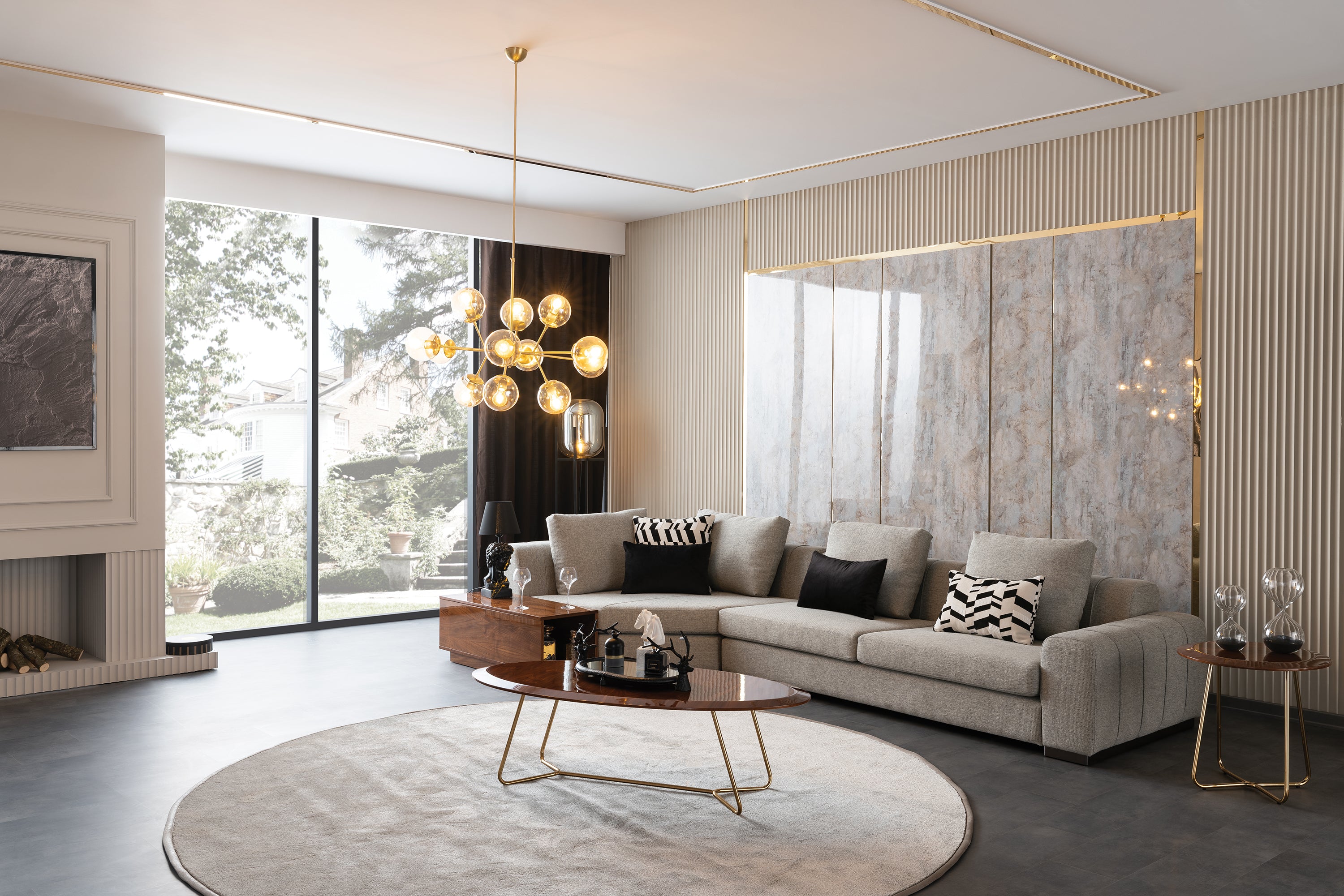 Модулен диван «Mostar» + конзолна масичка, лежанка