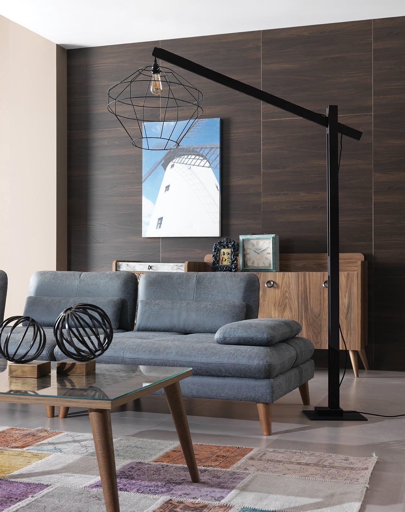 Модулен разтегателен диван «Vetro» + подвижни облегалки и подлакътници