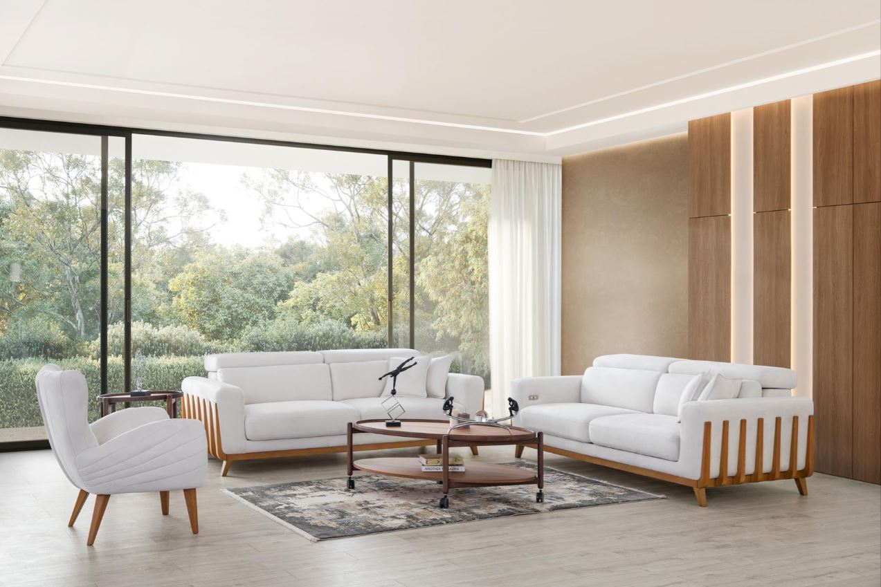 Двуместен разтегателен диван «Hunkar» + електрически механизъм, USB зарядна станция, ширина 195см