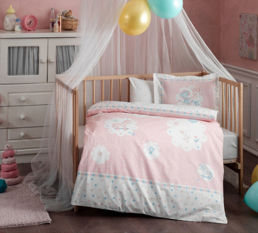 Бебешки спален комплект Taç Baby Fairy розов (6665438822596)