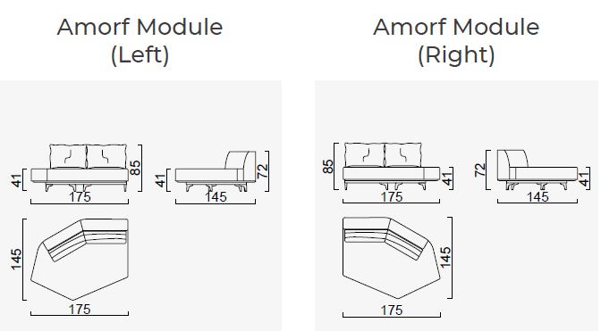 8 модула за модулен диван «Loft»