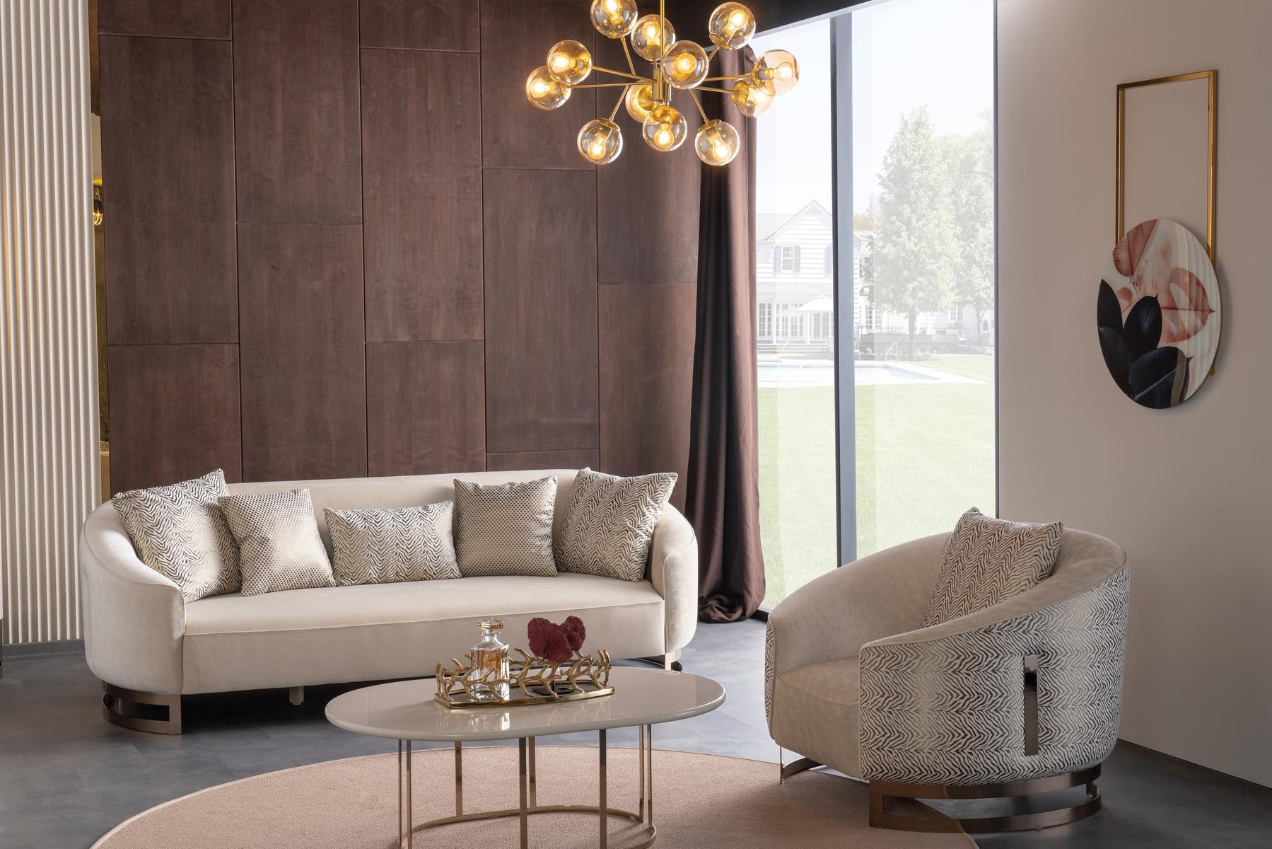 Триместен диван «Aura» + 5 декоративни възглавници, ширина 250см