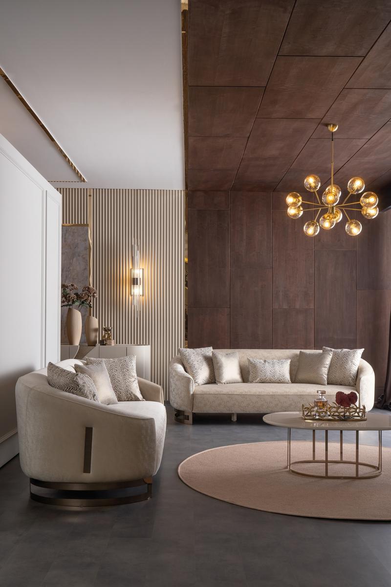 Триместен диван «Aura» + 5 декоративни възглавници, ширина 250см