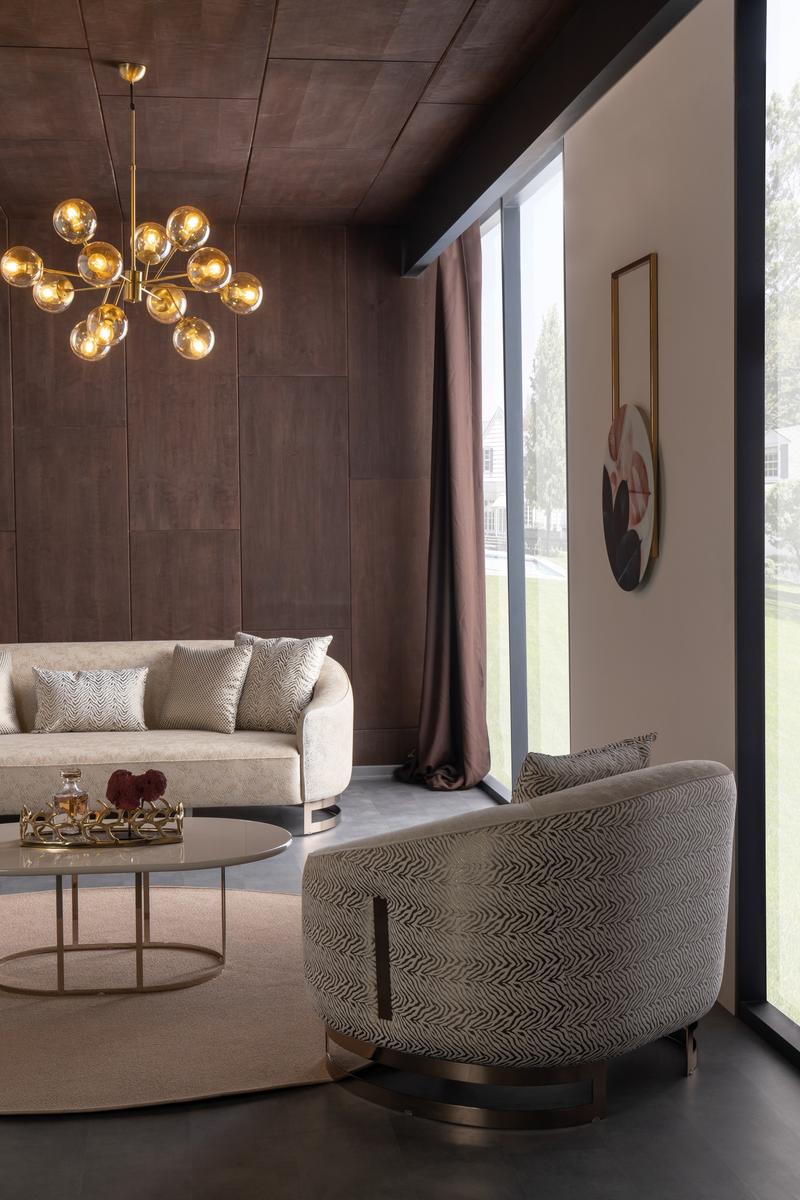 Триместен диван «Aura» + 5 декоративни възглавници, ширина 250см