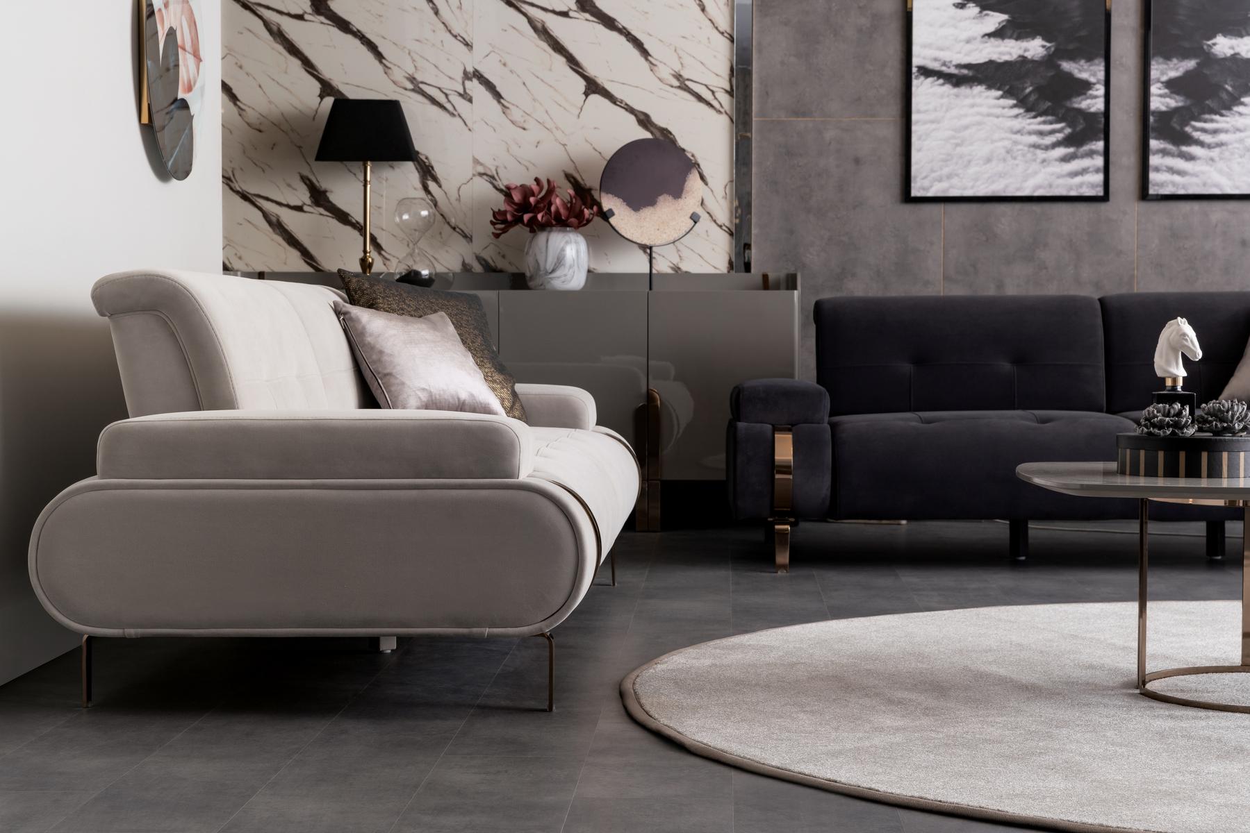 Триместен диван «Beyonce» + 2 декоративни възглавници, ширина 235см