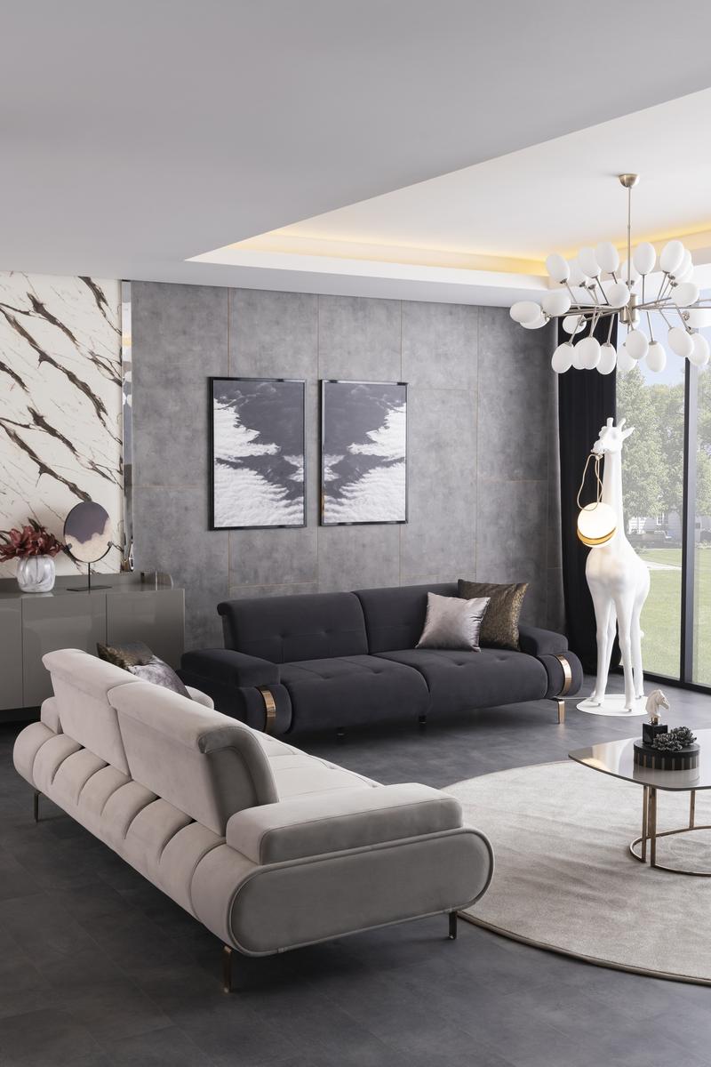 Триместен диван «Beyonce» + 2 декоративни възглавници, ширина 235см