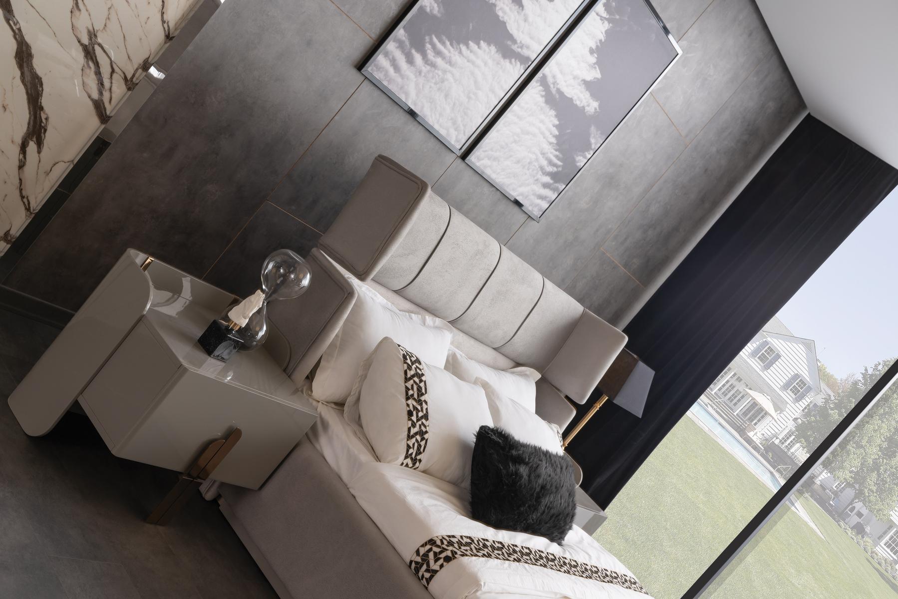 Нощно шкафче «Beyonce Gray» + чекмедже, размер 63х55х50см