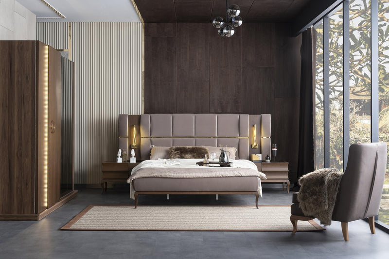 Легло без ракла с табла Muzaffer Bianco Walnut