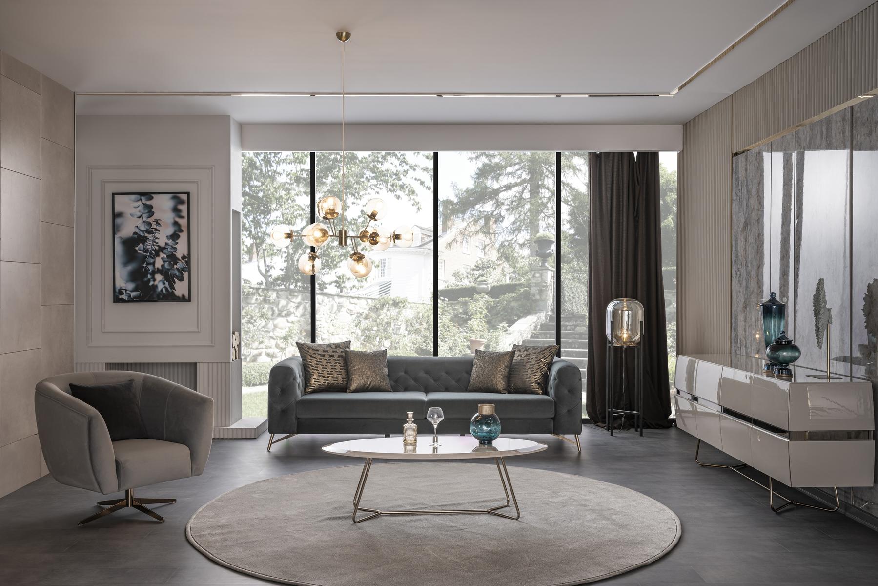 Четириместен диван «Florida» + декоративни възглавници, ширина 270см