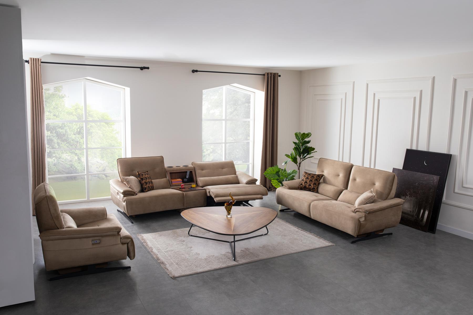 Кресло «Perge» с електрически релакс механизъм, USB зарядна станция