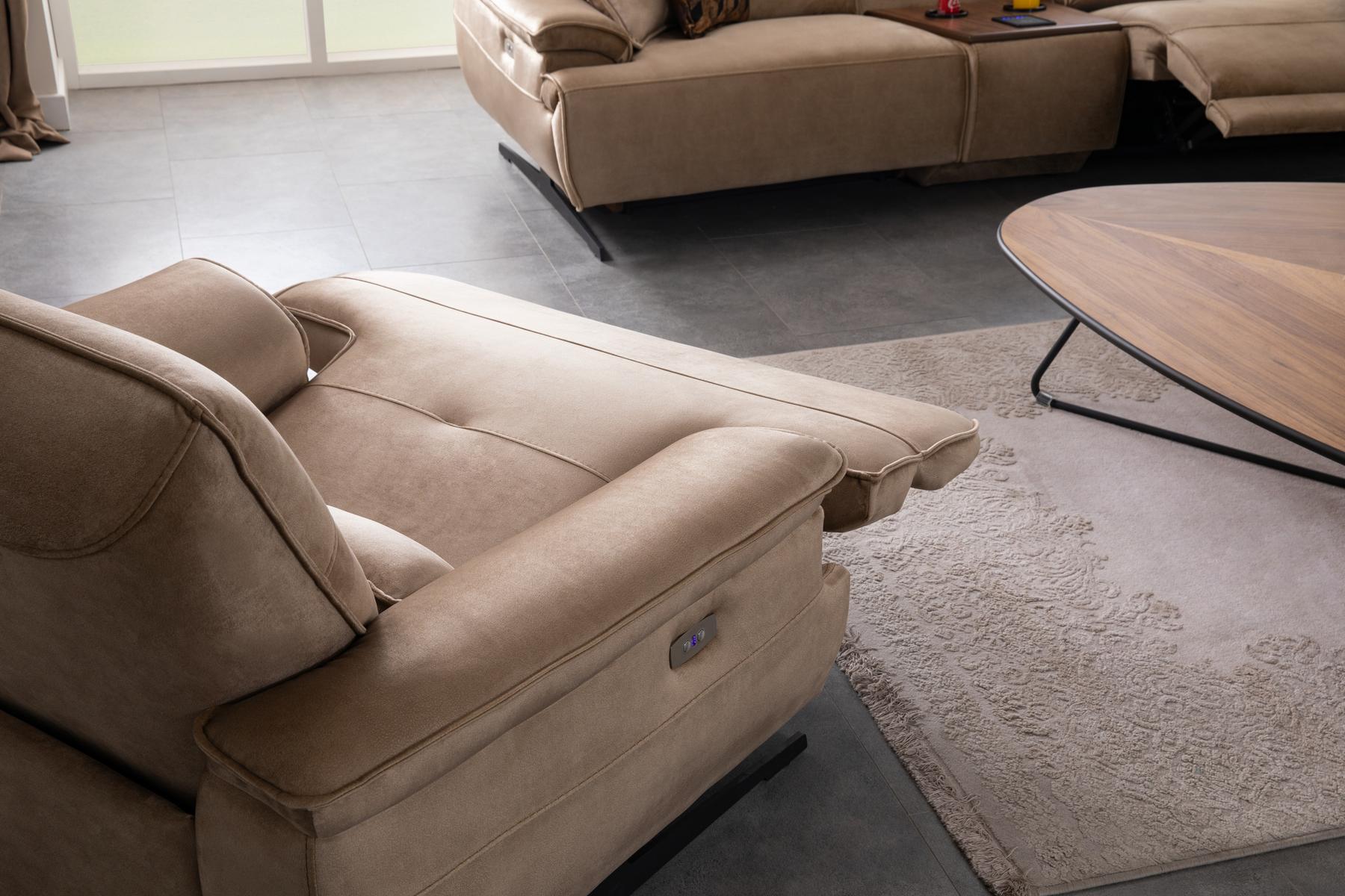 Кресло «Perge» с електрически релакс механизъм, USB зарядна станция