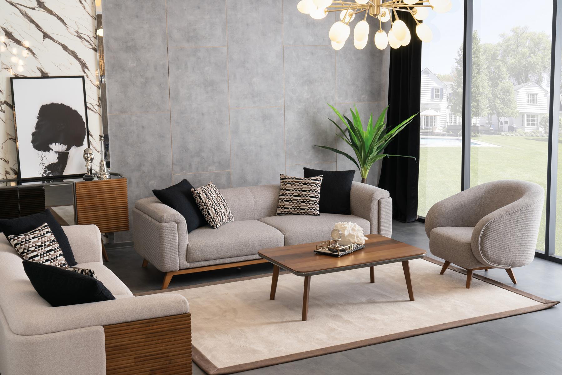 Триместен диван «Quatro» + 4 декоративни възглавници, ширина 245см