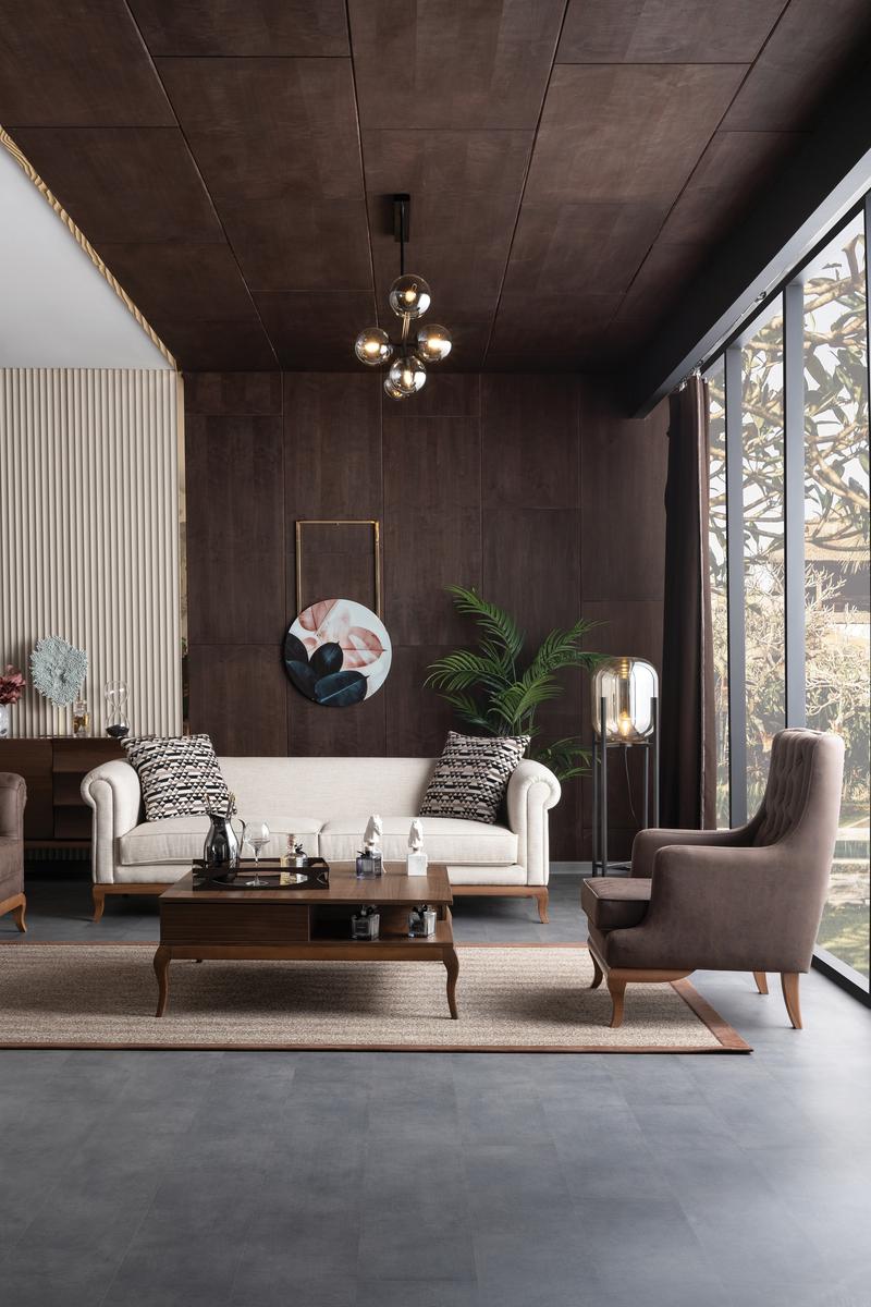 Триместен диван «Torino» + 2 декоративни възглавници, ширина 235см