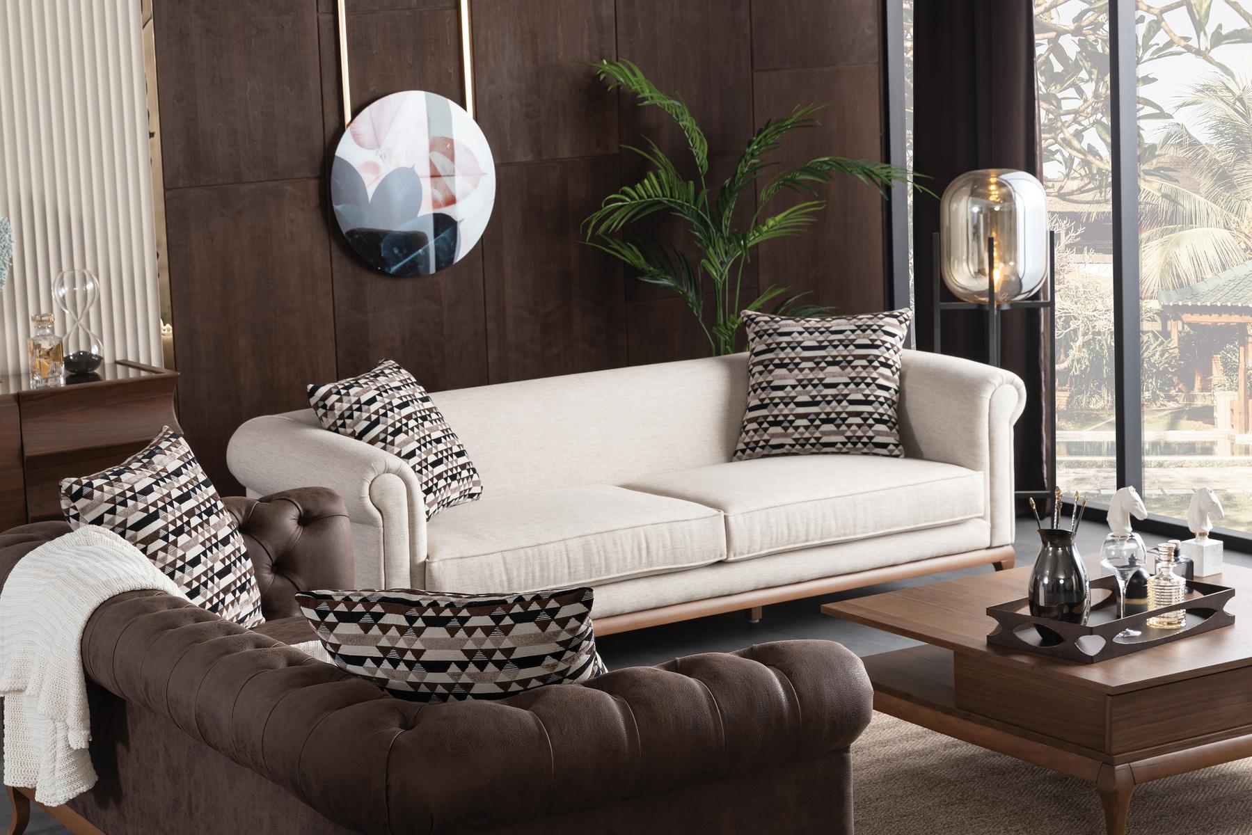 Триместен диван «Torino» + 2 декоративни възглавници, ширина 235см