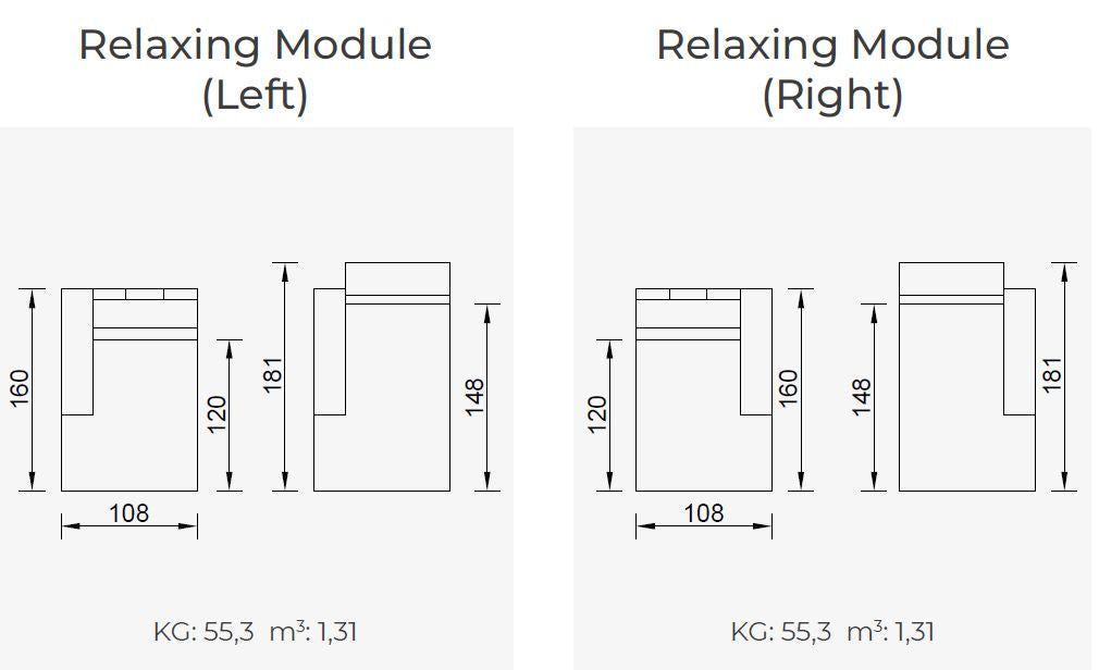 10 модула за модулен разтегателен диван «Cavalli»