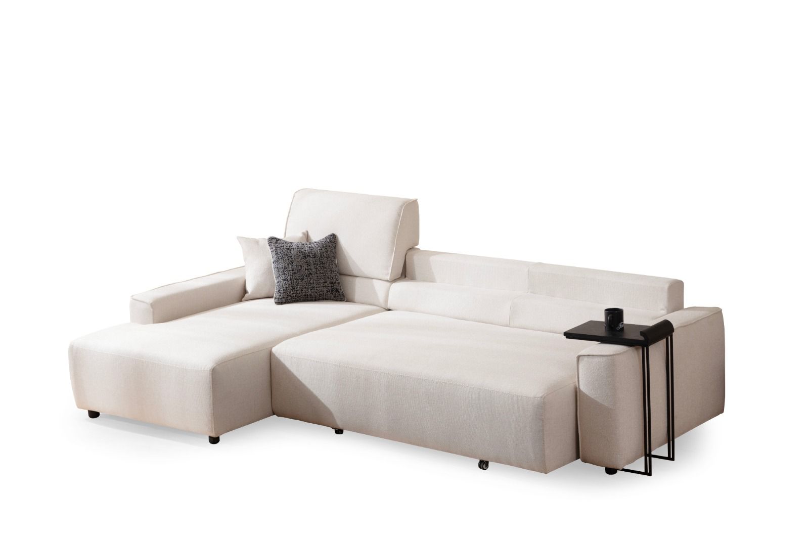 Ъглов разтегателен диван «Bahar» + електрически механизъм, USB зарядна станция, ширина 280см