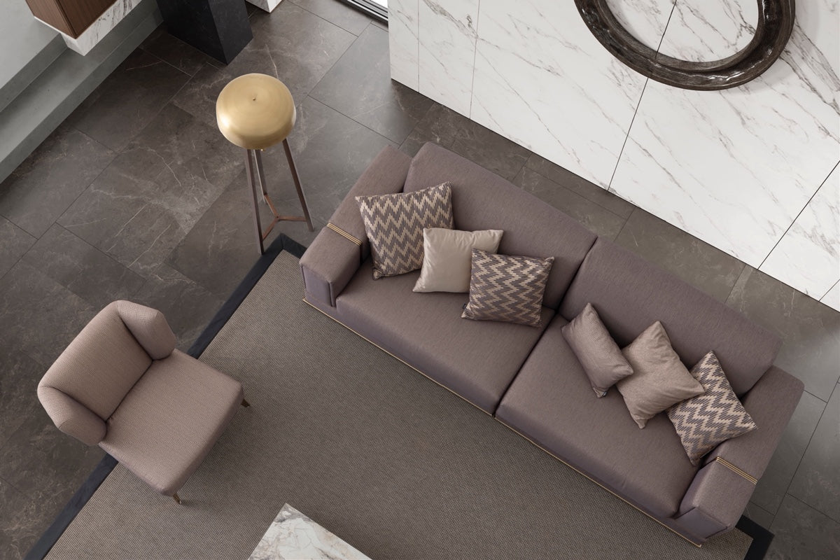 Петместен диван «Vincent» + декоративни възглавници, ширина 270см