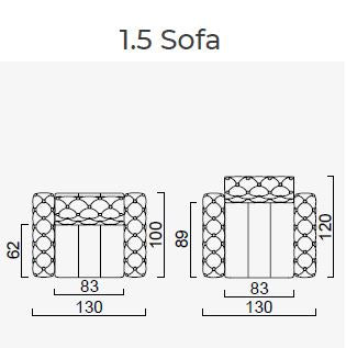 8 модула за модулен разтегателен диван «Dallas»