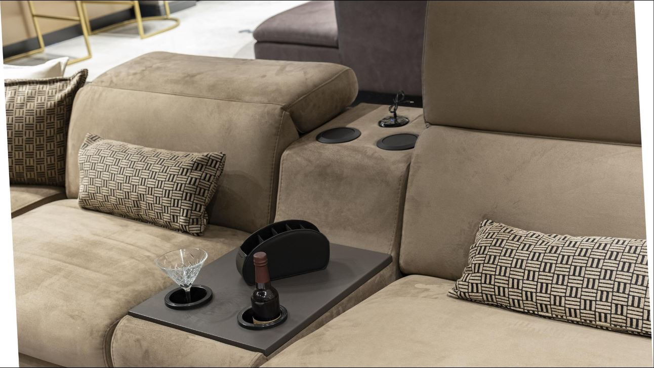 5 модула за модулен диван «Melodi» + електрически механизъм, USB зарядна станция